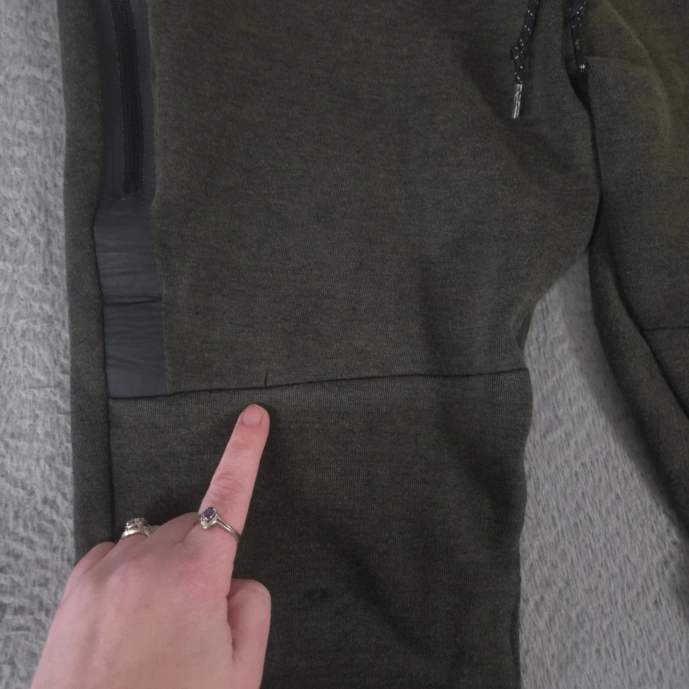 Nike Pants Men Large Green Joggers Tech Fleece Tapered Leg Zip Pocket Sweatpants